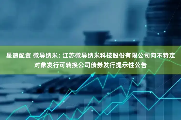星速配资 微导纳米: 江苏微导纳米科技股份有限公司向不特定对象发行可转换公司债券发行提示性公告